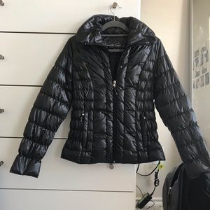 kenneth cole black puffer jacket